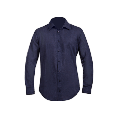 CAMISA LINHO MASCULINA AZUL