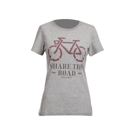 CAMISETA SLIM SHARE THE ROAD CINZA