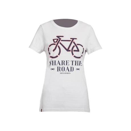 CAMISETA SLIM SHARE THE ROAD BRANCO