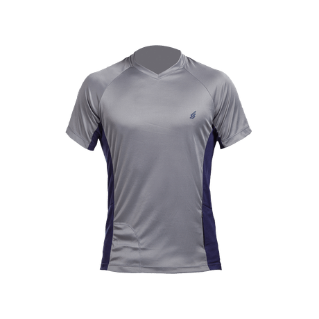 CAMISETA ESPORTIVA MANGA RAGLAN CINZA